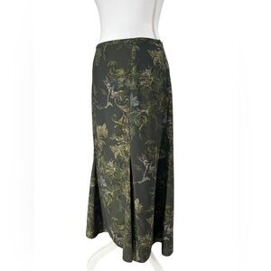 JONES WEAR / Olive Green & Black Skirt / Size 4